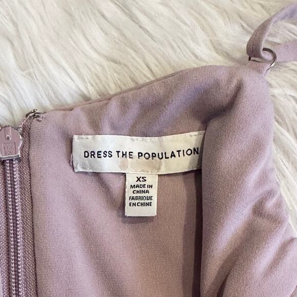 Dress The Population Tori Sequin Mermaid Gown Sweetheart Slit Formal Maxi Dress - Picture 15 of 16